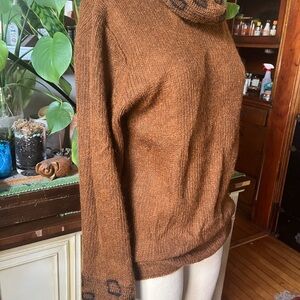 Brown Vintage Turkish Mohair Sweater, Gorgeous!